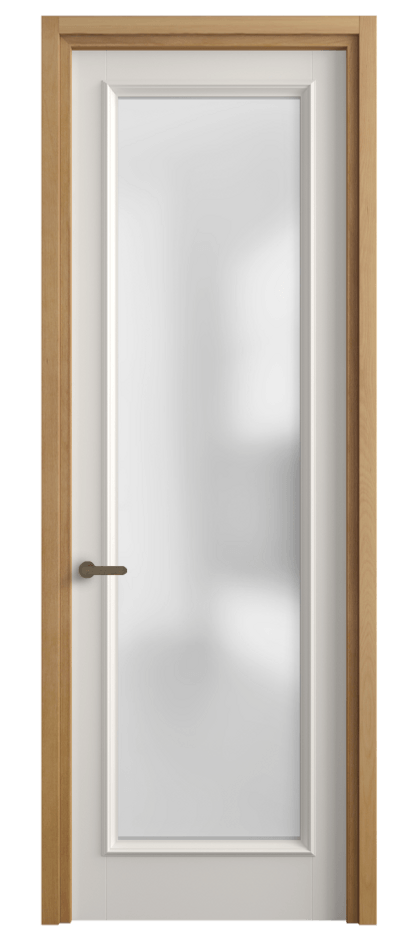 Межкомнатная дверь Charm 6702 Бук пудровый белый Сатинированное стекло Цена 100399 ₽ | Volhovec