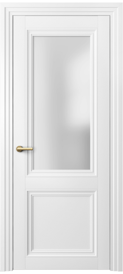 Межкомнатная дверь Центро 2524 Матовый белоснежный Сатинированное стекло Цена 62199 ₽ | Volhovec