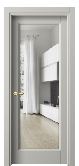 Дверь межкомнатная 1402 МТСР ПРОЗ. Цвет Матовый тёплый серый. Материал Гладкая эмаль. Коллекция Galant. Картинка.