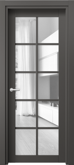 Межкомнатная дверь 2106 ПЭГФ Прозрачное стекло. Цвет ПЭТ графитовый. Материал ПЭТ. Коллекция Нео. Фото. Дверь межкомнатная 2106 ПЭГФ Прозрачное стекло. Цвет ПЭТ графитовый. Материал ПЭТ. Коллекция Нео. Картинка.