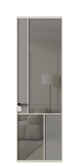 Межкомнатная дверь АЛПЛ041.20 АОС Серый сатин матовое + Серый прозрачное. Цвет Алюминий облачно-серый. Материал Алюминий в эмали. Коллекция Mosaic. Фото. Дверь межкомнатная АЛПЛ041.20 АОС Серый сатин матовое + Серый прозрачное. Цвет Алюминий облачно-серый. Материал Алюминий в эмали. Коллекция Mosaic. Картинка.