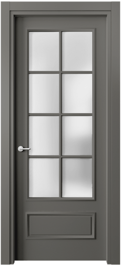 Дверь межкомнатная 8112 МКЛС САТ. Цвет Матовый классический серый. Материал Гладкая эмаль. Коллекция Paris. Картинка.