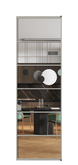 Межкомнатная дверь АЛПЛ040.04 Crystalvision АНСР. Цвет Алюминий нейтральный серый. Материал Алюминий в эмали. Коллекция Formato. Фото. Дверь межкомнатная АЛПЛ040.04 Crystalvision АНСР. Цвет Алюминий нейтральный серый. Материал Алюминий в эмали. Коллекция Formato. Картинка.