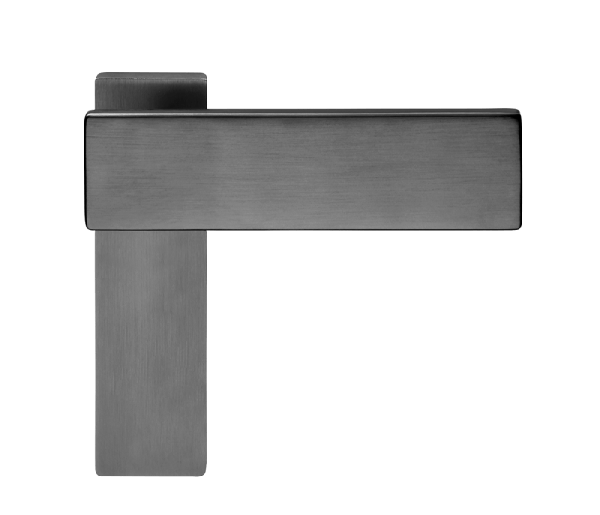 Ручки для дверей Ручка дверная Дуэ. Цвет Матовый графит PVD. Коллекция Дуэ. Картинка.