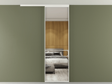 Перегородка Формато вдоль стены на потолок 1 створка