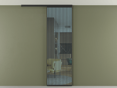 Перегородка Formato вдоль стены на потолок 1 створка