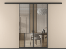 Перегородка Mosaic вдоль стены двустворчатая