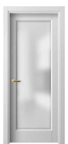 Дверь межкомнатная 1402 МБЛ САТ. Цвет Матовый белоснежный. Материал Гладкая эмаль. Коллекция Галант. Картинка.