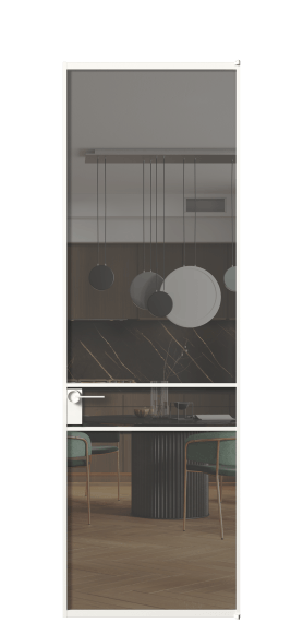 Межкомнатная дверь АЛПЛ040.02 Серый триплекс БЕЛ. Цвет Алюминий Белый. Материал Алюминий. Коллекция Formato. Фото. Дверь межкомнатная АЛПЛ040.02 Серый триплекс БЕЛ. Цвет Алюминий Белый. Материал Алюминий. Коллекция Formato. Картинка.